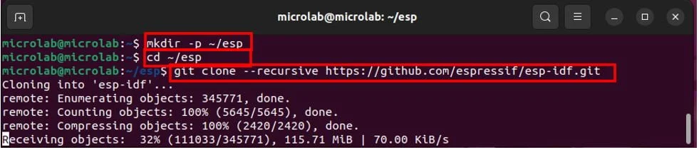 Процесс установки ESP-IDF на Linux Процесс установки ESP-IDF на Linux