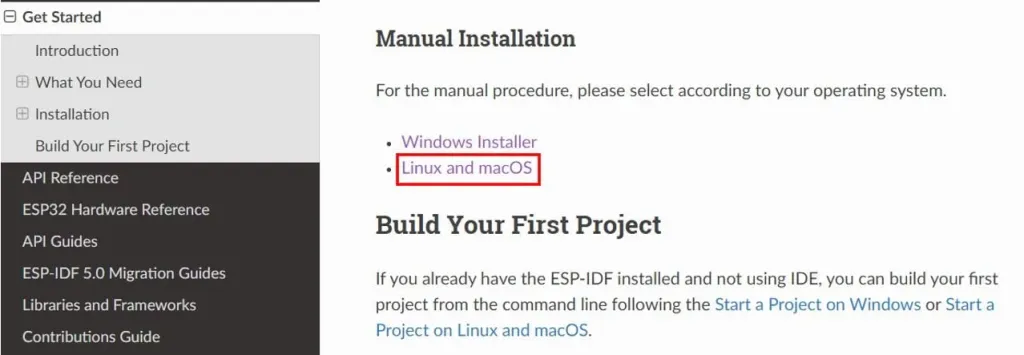 Ссылка для объяснения установки ESP-IDF на Linux Ubuntu Ссылка для объяснения установки ESP-IDF на Linux Ubuntu