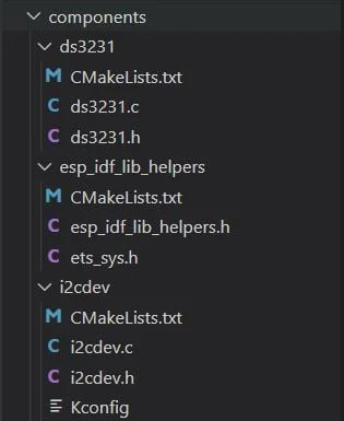 Библиотеки, необходимые для работы с модулем DS3231