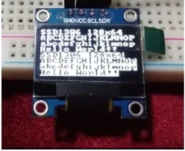 Демонстрация инвертирования текста на экране OLED-дисплея Демонстрация инвертирования текста на экране OLED-дисплея
